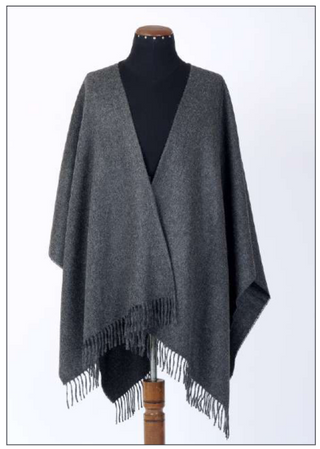 Premium Classic Solid Alpaca Poncho