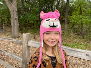 AnimalAlpacaHat-pink-Alpaca Animal Hat