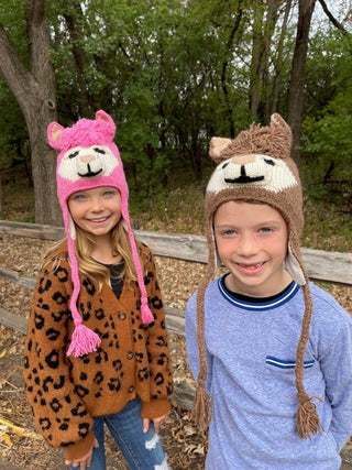AnimalAlpacaHat-pink-Alpaca Animal Hat