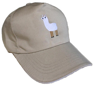 Alpaca Baseball Cap Hat AlpacaStanding Beige 