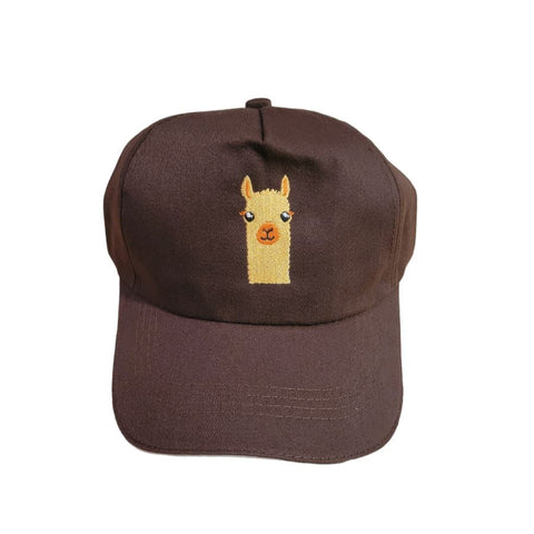 Alpaca Baseball Cap Hat AlpacaWatching Brown 