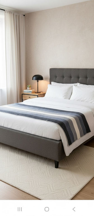 DN_a-Alpaca Bed Blanket - Striped