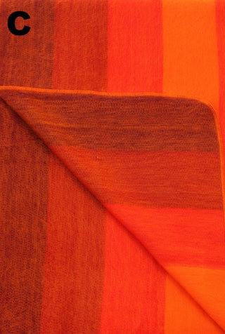 Alpaca Bed Blanket - Striped Blankets C 