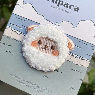 Alpaca Embroidery Patch - Choice Alpaca Products-embroidery-patch-face