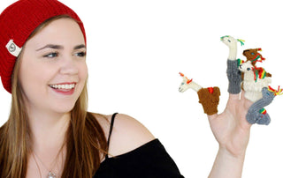 FingerPuppet-1-white-Alpaca Finger Puppet