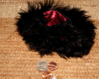 Alpaca Fur Coin Purse Toys Black 