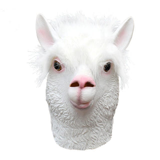 alpaca_mask-Alpaca Head Latex Party Mask