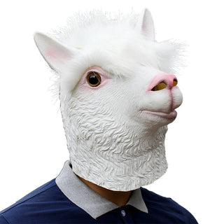 alpaca_mask-Alpaca Head Latex Party Mask