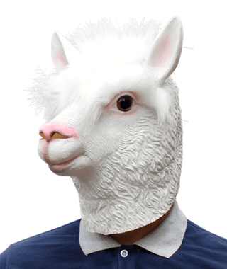 alpaca_mask-Alpaca Head Latex Party Mask