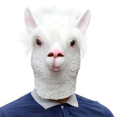 Alpaca Head Latex Party Mask - Purely Alpaca