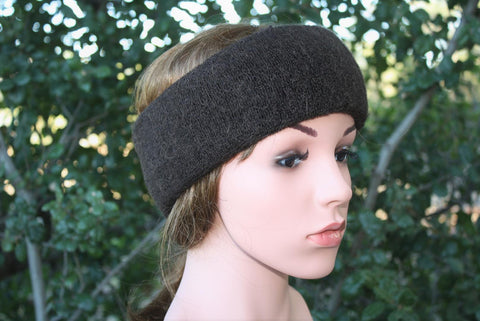 Alpaca Headband Hat One Size Brown 