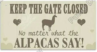 Alpaca Home Decor Wooden Plaque - Choice Alpaca Products-PDlifeisgood-keepthegate