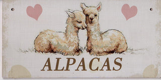 Alpaca Home Decor Wooden Plaque - Choice Alpaca Products-PDspoiledalpacaslivehere-alpacasheart