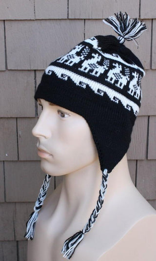 IncaSetWhite-Alpaca Inca Hat, Gloves, Socks set