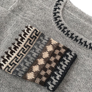Alpaca Inca Patterned Sweater - Choice Alpaca Products-scr001-grey-xs