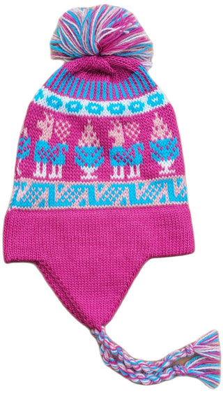 Alpaca Infant Toddler Chullo Hat - Choice Alpaca Products-Chullo_Infant_4T-fuchsia
