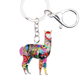 AlpacaKeychainMulti-1-Alpaca Keychain Charm