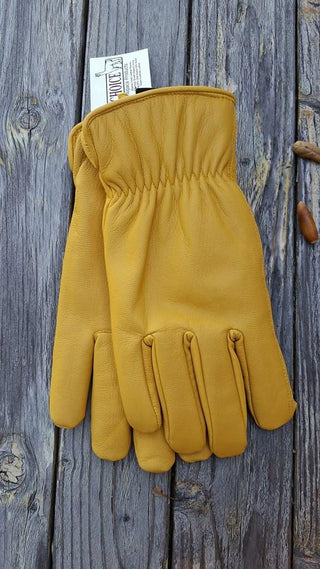 Alpaca Knit Lined Cowhide Leather Gloves - Alpaca Made in the USA - Choice Alpaca Products-knitlinedCowhide-Tan-Sm
