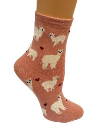 Alpaca Love Ankle Height Cotton Socks - Choice Alpaca Products-TuTu-ankle-Green