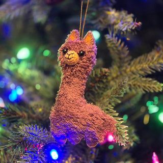 Alpaca Puff Plush Ornaments - Choice Alpaca Products-Mrq-plush-ornament-gold-1