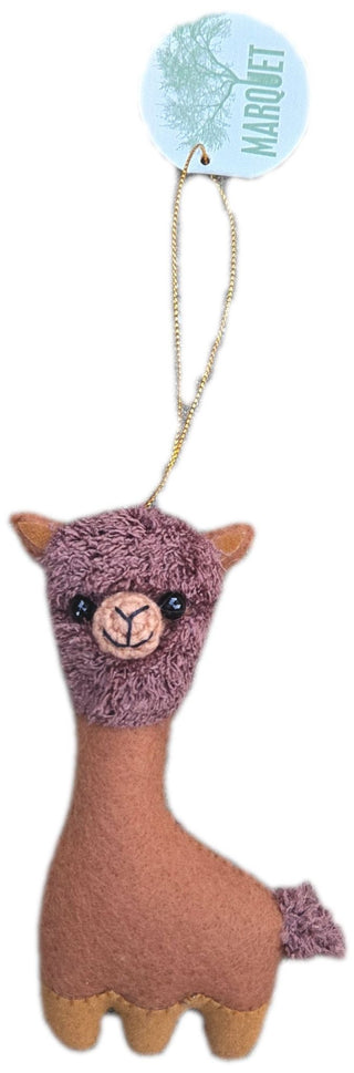 Alpaca Puff Plush Ornaments - Choice Alpaca Products-Mrq-plush-ornament-gold-1