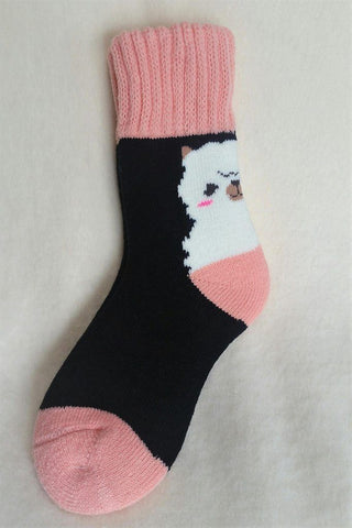 Alpaca Slumber Socks - Choice Alpaca Products-HLT-Slumber-1-Pink-Ankle