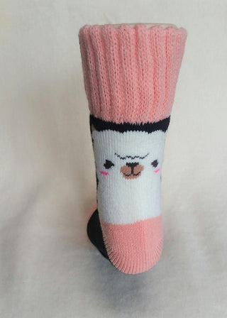 Alpaca Slumber Socks - Choice Alpaca Products-HLT-Slumber-1-Pink-Crew