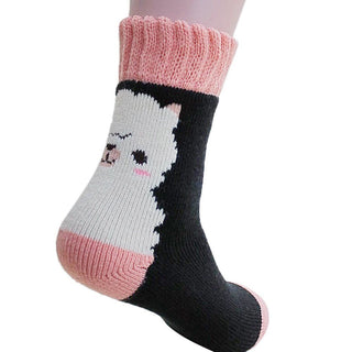 Alpaca Slumber Socks - Choice Alpaca Products-HLT-Slumber-1-Pink-Crew