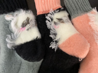 Alpaca Slumber Socks - Choice Alpaca Products-HLT-Slumber-1-Pink-Crew