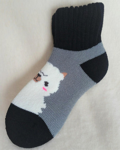 Alpaca Slumber Socks Socks 1 Slate Ankle