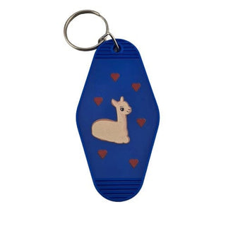 Alpaca Vintage Motel Keychain Souvenir Jewelry 