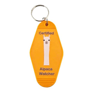 Alpaca Vintage Motel Keychain Souvenir - Choice Alpaca Products-MotelKeychain-gold-1