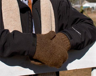 Alpaca Work/Play Alpaca Lined Mittens - Choice Alpaca Products-linedmittens-sm-brown