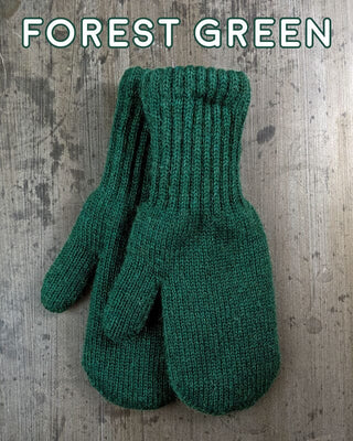 Alpaca Work/Play Alpaca Lined Mittens - Choice Alpaca Products-linedmittens-sm-forestgreen