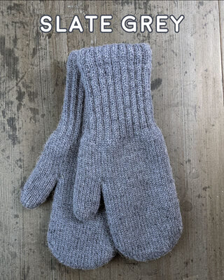 Alpaca Work/Play Alpaca Lined Mittens - Choice Alpaca Products-linedmittens-sm-slategrey