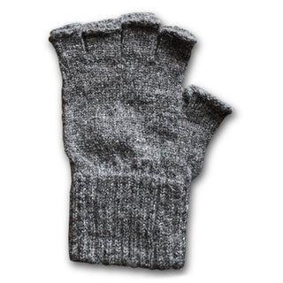 Alpaca Work/Play Fingerless Alpaca Gloves - Choice Alpaca Products-F80Fingerless-SMdarkgrey