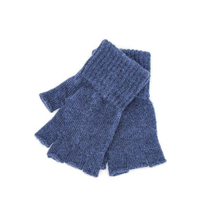 Alpaca Work/Play Fingerless Alpaca Gloves - Choice Alpaca Products-F80Fingerless-SMsteelblue