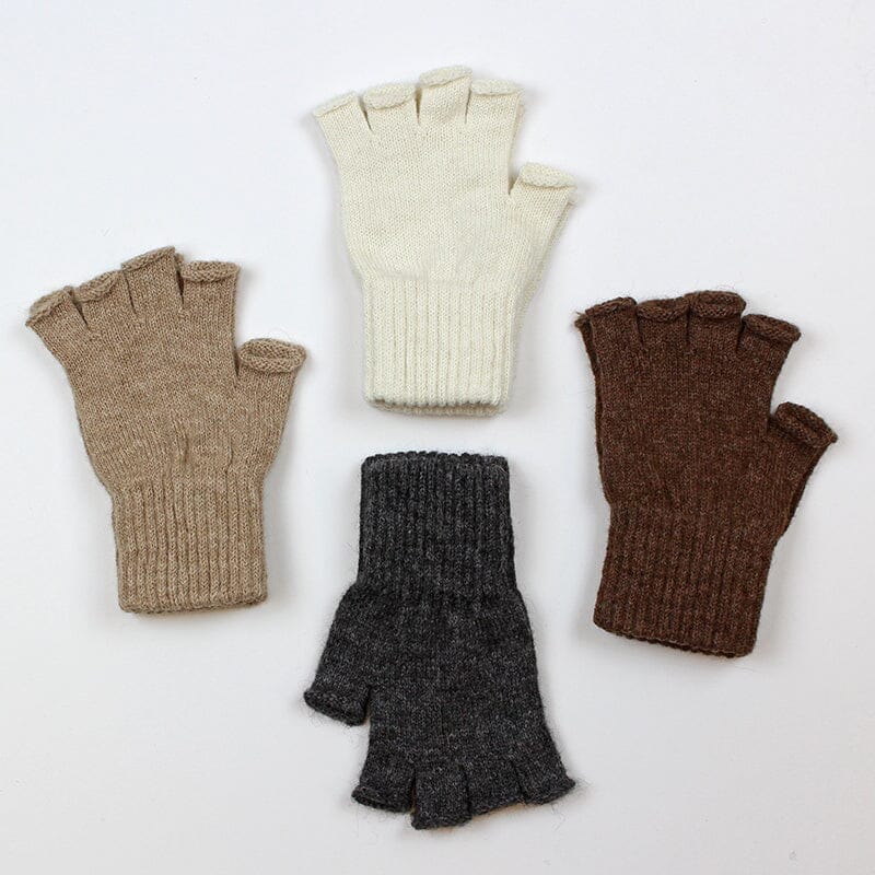 Alpaca Work/Play Fingerless Alpaca Gloves Small / Dark Grey