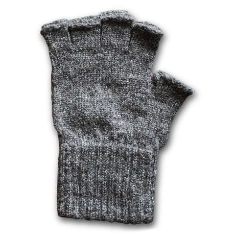 Alpaca Work/Play Fingerless Alpaca Gloves Gloves Small Dark Grey 