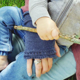 Alpaca Wrist Warmers Eyelet Gloves 