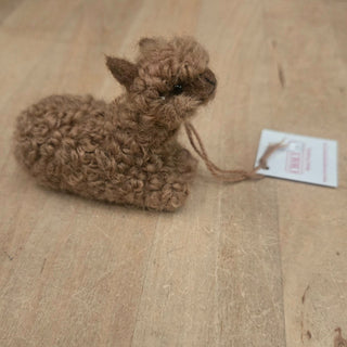 Alpacadorable Cria Hand Made Baby Alpaca Ornaments - Choice Alpaca Products-AK_cria_only-dkbrown