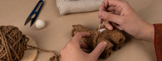 Alpacadorable Hand Made Baby Alpaca Ornaments - Choice Alpaca Products-AK_ornament-rainbow-5in