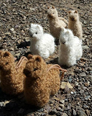 Alpacadorable Hand Made Baby Alpaca Ornaments - Choice Alpaca Products-AK_ornament-white