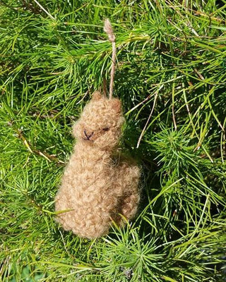 Alpacadorable Hand Made Baby Alpaca Ornaments - Choice Alpaca Products-AK_ornament-white