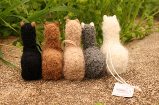 Alpacadorable Hand Made Baby Alpaca Ornaments - Choice Alpaca Products-AK_ornament-white