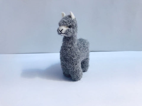 Alpacadorable Hand Made Baby Alpaca Ornaments Holiday 3 inch Grey 