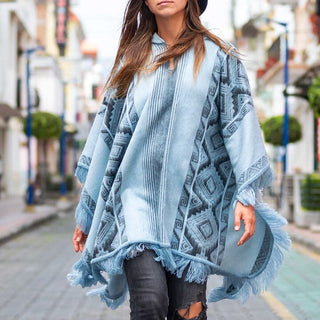 Andean Sky Alpaca Poncho - Choice Alpaca Products-DN_186346458193