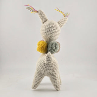 Baby Alpaca Knit Figure with Pom-Pom Necklace - Choice Alpaca Products-DBC-knit-alpaca-figure-MA-002