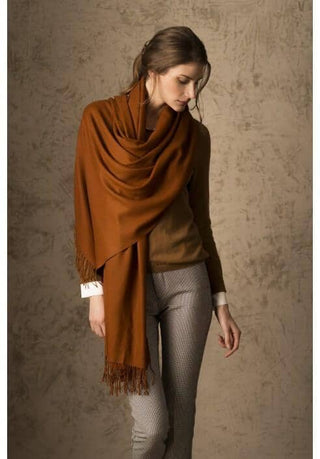 AC_D600021P010-orange-BELLINZONA 100% Vicuna Shawl