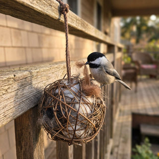 CAP-bird-nesting-ball-Bird Nesting - Alpaca Fleece Filled Natural Vine Ball